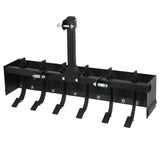 Garvee Raschiatore a Scatola per Rimorchio 140 cm, 6 Lame Regolabili, Acciaio Robusto, Attacco Rapido CAT-1, Nero, Livellamento e Paesaggistica - Black
