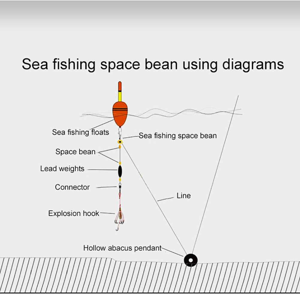 Set Garvee 100 Girelle da Pesca con Perline Antiruggine - Ideale per Festa del Papà, Acque Dolci e Salate, Versatili e Durevoli