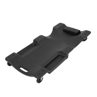 Carrello cingolato per officina in plastica Garvee da 40" con capacità di carico di 350 libbre, ergonomico, HDPE, poggiatesta imbottito, 6 ruote girevoli, profilo basso, riparazione auto, nero