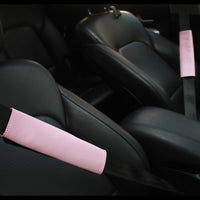 GARVEE Set di 10 accessori per auto in pelle nera per donna, coprivolante, cintura di sicurezza, spalline, portabicchieri, resistente, elegante, versatile