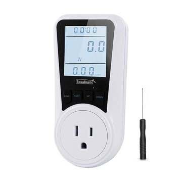 Misuratore Consumo Energetico Garvee LCD 3680W per Festa del Papà - Protezione Sovraccarico, Compatto, Display Illuminato