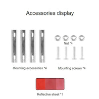 Cestino posteriore per bicicletta Garvee con borsa staccabile, pieghevole, in metallo, con foglio riflettente per la spesa all'aperto, nero