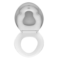 Sedile WC Garvee con seggiolino per bambini 2 in 1 per WC allungati, bagno per famiglie, polipropilene, bianco, chiusura ammortizzata, chiusura magnetica