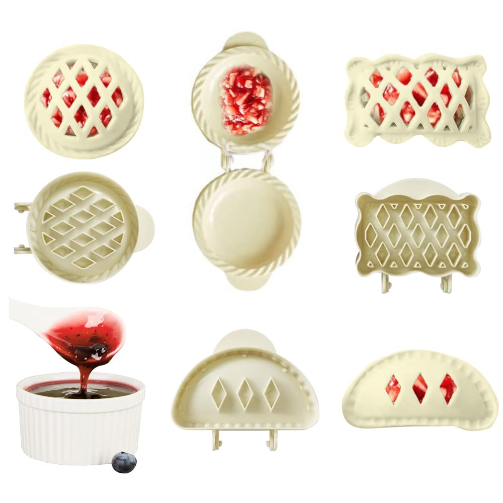 GARVEE Set di 3 mini stampi per crostate, pratico pressa per impasto, classico stampo per tortine di mele, robusto, per Natale e Ringraziamento