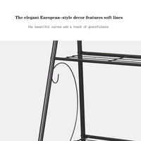 Portavasi a 3 ripiani Garvee, portavasi multipiano in ferro per soggiorno, balcone, 69 cm, grigio scuro