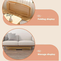 Tavolino pieghevole Garvee, in legno, 31,5x19,7x17,3 pollici, per soggiorno e ufficio, salvaspazio, stabile, minimalista, leggero e pieghevole