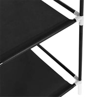Armadio pieghevole Garvee con ripiani e asta appendiabiti per camera da letto e cabina armadio 150 x 45 x 175 cm nero