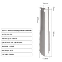 Pala in Titanio Garvee Pieghevole Ultraleggera per Festa del Papà - Campeggio, Spiaggia, Giardino con Borsa Trasporto