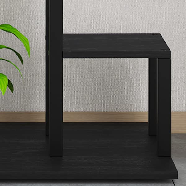 Garvee Plant Stand a 5 ripiani in metallo semicircolare, set da 2 pezzi per soggiorno e balcone, altezza 56" (nero)