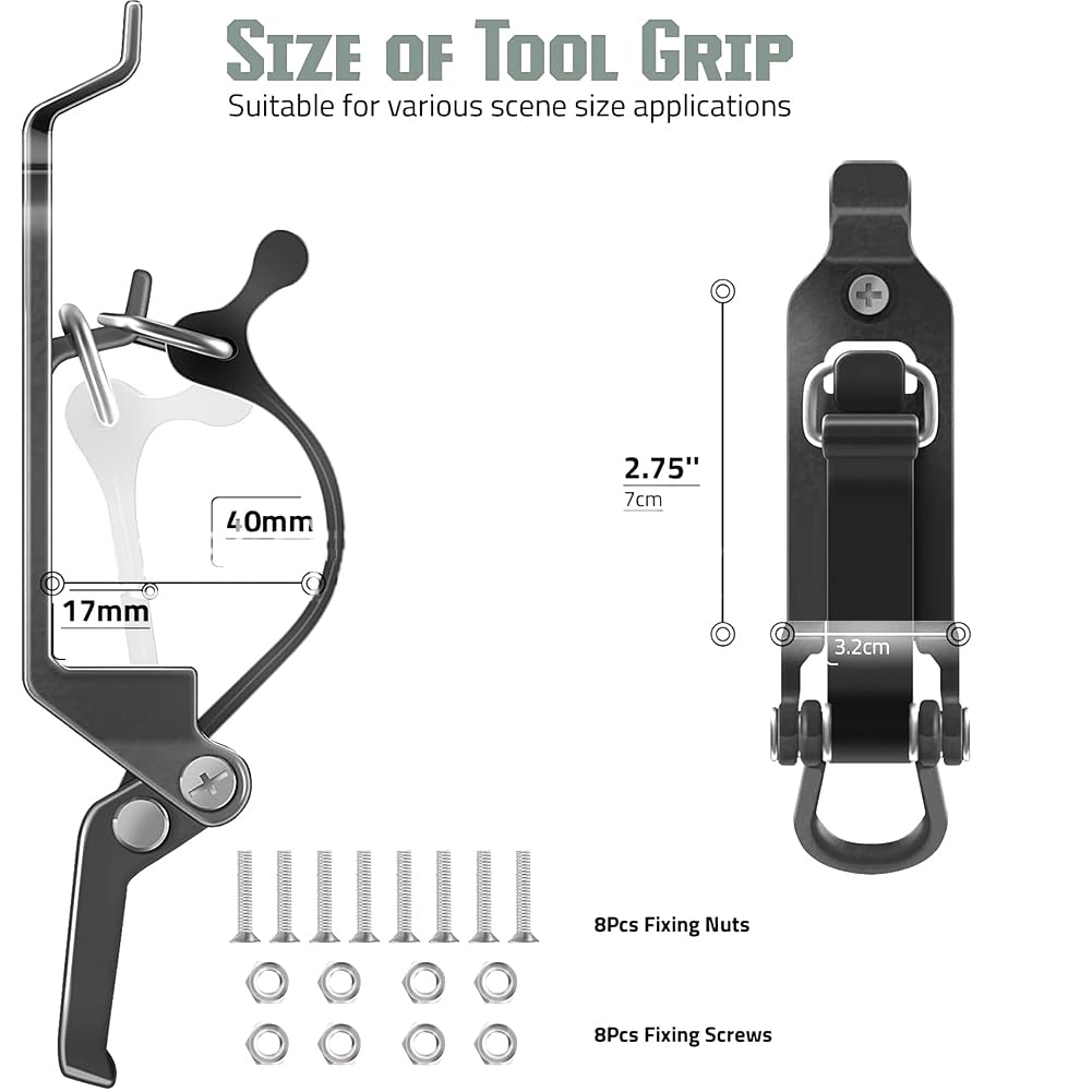 Portapala Garvee da tetto, 4 x 17-40 mm, in lega di zinco, per camion, auto e barche, nero