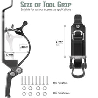 Portapala Garvee da tetto, 4 x 17-40 mm, in lega di zinco, per camion, auto e barche, nero