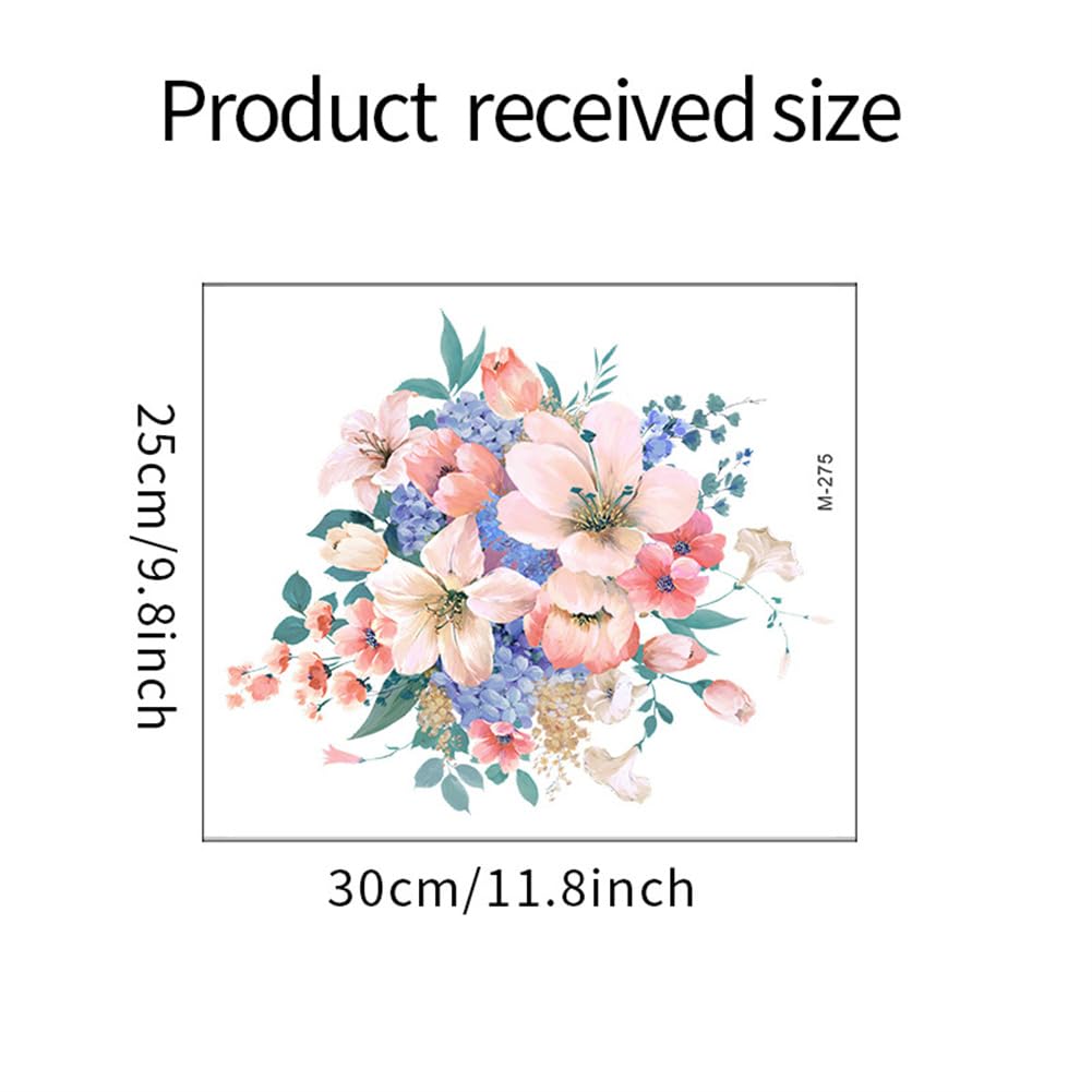 Adesivi per sedile WC Garvee Floral, autoadesivi, rimovibili, in PVC, impermeabili, decorazione per il bagno, stile 2