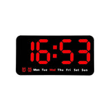 Orologio da parete digitale a LED Garvee con 2 sveglie, display LCD della temperatura, controllo vocale, luminosità regolabile per camera da letto, soggiorno, ufficio, palestra, rosso