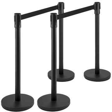 Dissuasore Garvee con cintura da 6,5 piedi in acciaio inossidabile nero per aeroporti e applicazioni versatili