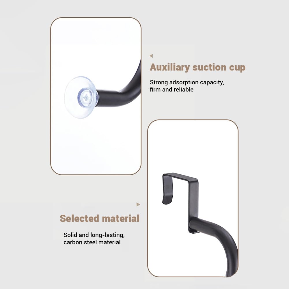 Garvee Tür Hängeorganizer, 6 Körben Türregal Zum Einhängen, Küche Organizer Gewürzregal Wand Küchenregal Hängend Tür Organizer Für Bad, Küche, Speisekammer, Ohne Bohren, Schwarz, 39cm B X 27cm T X 160cm H