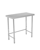 Tavolo da lavoro in acciaio inossidabile Garvee da 45.72 x 91.44 cm, design robusto e antiruggine, con ruote per cucina e officina - Tavolo con gambe fisse