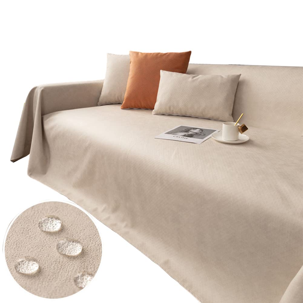 Copridivano Garvee 90x210cm Grigio Chiaro - Resistente e Antiscivolo - Impermeabile - Soggiorno - Stile Moderno