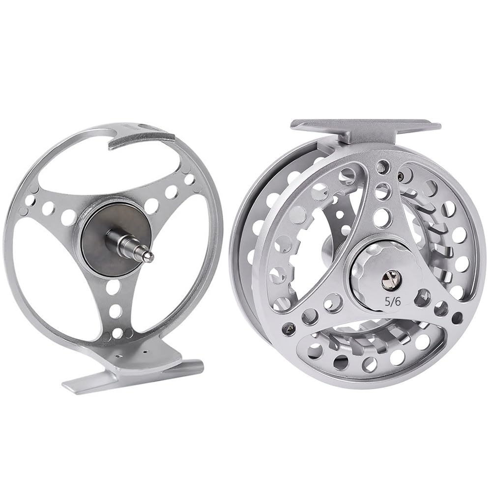 Mulinello Garvee Fly Reel 2+1BB CNC Alluminio Argento - Fluido e Preciso per Trota, Luccio, Carpa | Regalo Perfetto Festa del Papà