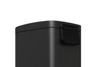 Pattumiera da cucina in metallo Garvee da 13 galloni/50 litri con coperchio, chiusura ammortizzata, pedale, nera, sottile per spazi cucina stretti