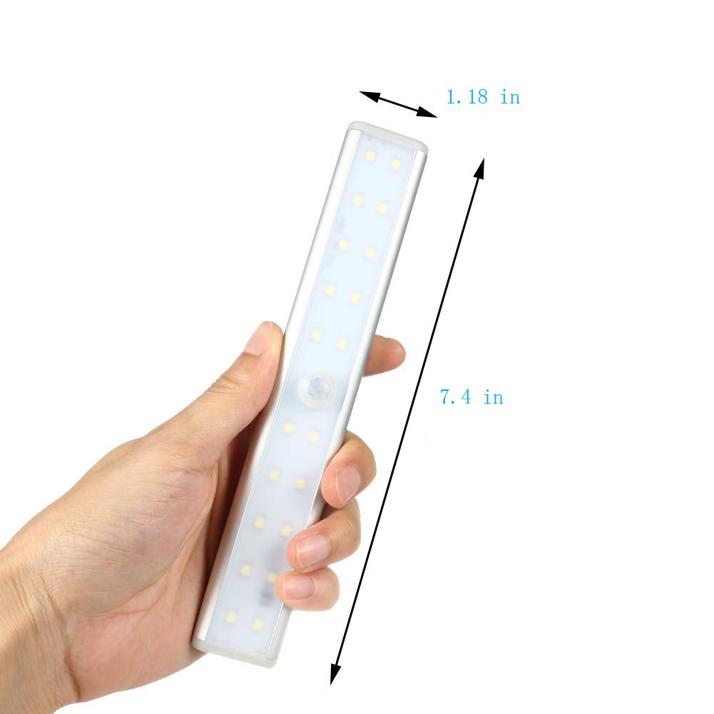 Luci ricaricabili sottopensile Garvee, set da 3 con telecomando, per cucina e mobili, 140 lm, dimmerabili, magnetiche, bianche