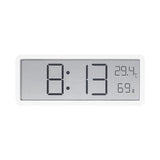 Garvee Sveglia digitale da 8 pollici a LED, orologio da parete e da tavolo con display di temperatura e umidità, ultra sottile, bianco, per ufficio e soggiorno - Bianco