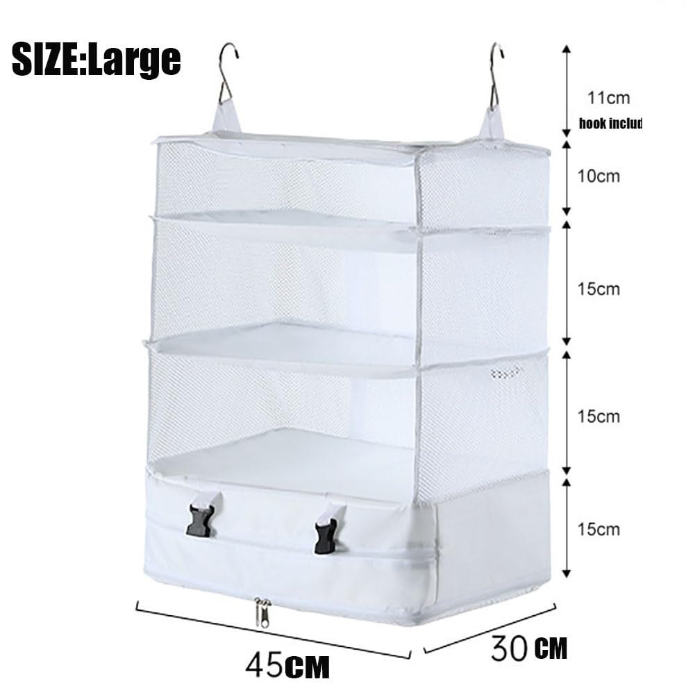 Garvee Organizer pensile, Mensola pensile, Organizer per armadio, Medio/Grande, 2 colori