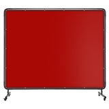 Schermo di saldatura in vinile Garvee 8x6 piedi con telaio, PVC ignifugo, trasparente, per officine, mobile, ruote bloccabili
