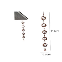 Garvee Catena Pioggia in Metallo con Campana - 108cm, Resistente, Antiruggine, Decorazione Giardino Esterni, Suono Naturale