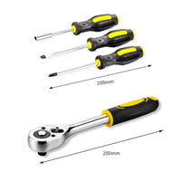 Set Utensili Manuali 108 Pezzi per Festa del Papà: Chiavi a Bussola, Cacciaviti in Acciaio Robusto con Custodia Trasporto