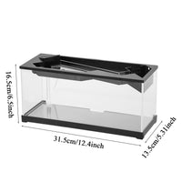 Kit per acquario piccolo Garvee da 3 galloni per pesci Betta con luce LED, generatore di ossigeno, acrilico, filtro silenzioso per ufficio e casa, trasparente