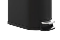 Pattumiera da cucina in metallo Garvee da 13 galloni/50 litri con coperchio, chiusura ammortizzata, pedale, nera, sottile per spazi cucina stretti