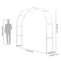 Arco da giardino Garvee in metallo 9.8 piedi x 7.2 piedi in acciaio zincato antiruggine, design vintage by matrimoni, feste in giardino