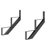 Garvee 2 Pack Alzata Scala in Acciaio Nero - Acciaio Verniciato Resistente 227 kg - Per Scale Esterne Garage - 7 Misure Disponibili
