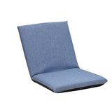 Sedia da pavimento regolabile Garvee con 6 posizioni, imbottita, pieghevole, in lino traspirante, fodera rimovibile per meditazione e gioco, comoda, moderna - Blu