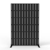 Garvee Schermo per la privacy in metallo 72"x47" con motivo a foglie, 3 pannelli, resistente alle intemperie per giardino e balcone, regolabile, grigio - Grigio