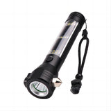 Garvee Torcia 10 in 1 LED per Auto, Ricaricabile USB, Solare, Multifunzionale per Emergenze Stradali, Nero - Nero
