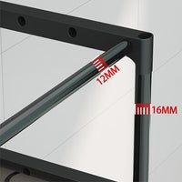 Mensola in metallo Garvee a 3 ripiani per WC, salvaspazio, robusta, in acciaio al carbonio, autoportante, nera, per bagno e balcone