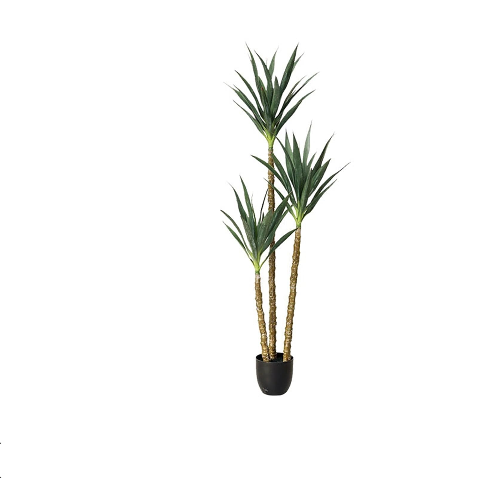 Garvee Pianta artificiale di legno di ferro brasiliano, 6 piedi, albero da giardino con 5 tronchi, flessibile, facile da pulire, materiale PE, elegante vaso per decorazioni interne ed esterne, verde