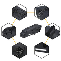 Borsa da sella per bicicletta Garvee da 16 litri, materiale robusto e impermeabile, per bici da strada e mountain bike, nera