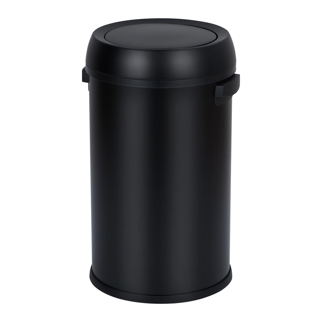 Pattumiera Garvee da 17 galloni/65 litri in acciaio inossidabile nero con coperchio basculante per ristoranti e uffici