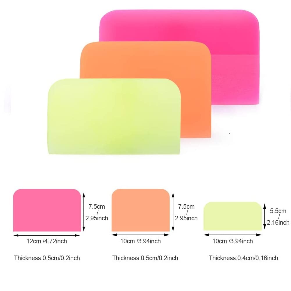 Garvee Set 3 Raschietti Anti-Graffio TPU Silicone Flessibile Protezione Vernice Pulizia Auto