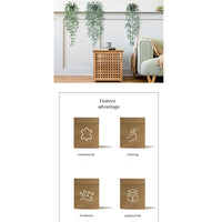 Garvee Set 3 Piante Artificiali Appese 60-80 cm UV-Resistenti Facili da Curare in Plastica Realistiche per Balcone Festa Matrimonio