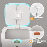 Contenitore per alimenti per cani Garvee da 10 litri, ermetico, per cibo per animali domestici, per cucina e dispensa, trasparente