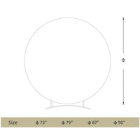 Copertura rotonda in tinta unita con fondo con cerniera, 2,2 m, avorio, per decorazioni per feste, feste di compleanno, banchetti