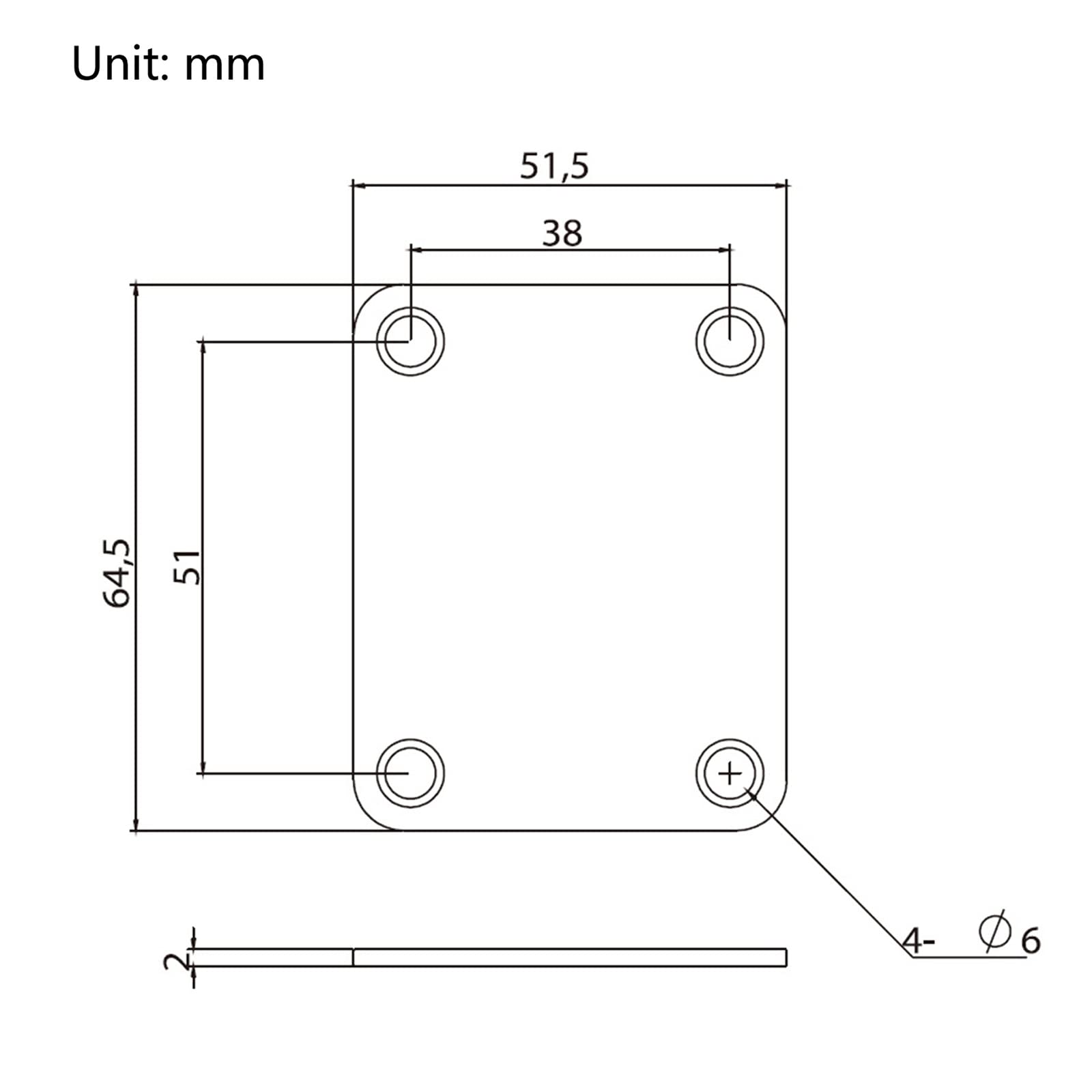 Piastre per manico chitarra Garvee in stile vintage con viti per chitarre elettriche e bassi, nere, robuste, facili da montare, Music Stage