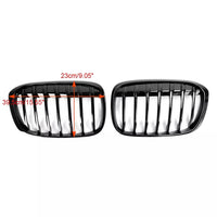 Griglia anteriore Garvee per X1 F48 F49 2016-2018, lamella singola, plastica ABS, nera, stile auto
