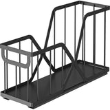 Garvee Organizer Da Cucina Estraibile In Acciaio Al Carbonio Per Armadi Stretti E Sotto Lavello 42x14x26 Cm Nero - Set 2 pezzi nero Zwj-3012A-Bk