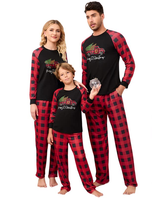 Garvee Christmas Family Pigiama natalizio a maniche lunghe da donna, due pezzi, rosso, 2 m, comodo e caldo per le feste in famiglia