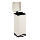 Pattumiera rettangolare Garvee da 8 gal/30 L in acciaio inox con coperchio a chiusura ammortizzata per cucina e sala da pranzo, anti-impronta, con secchio interno - 