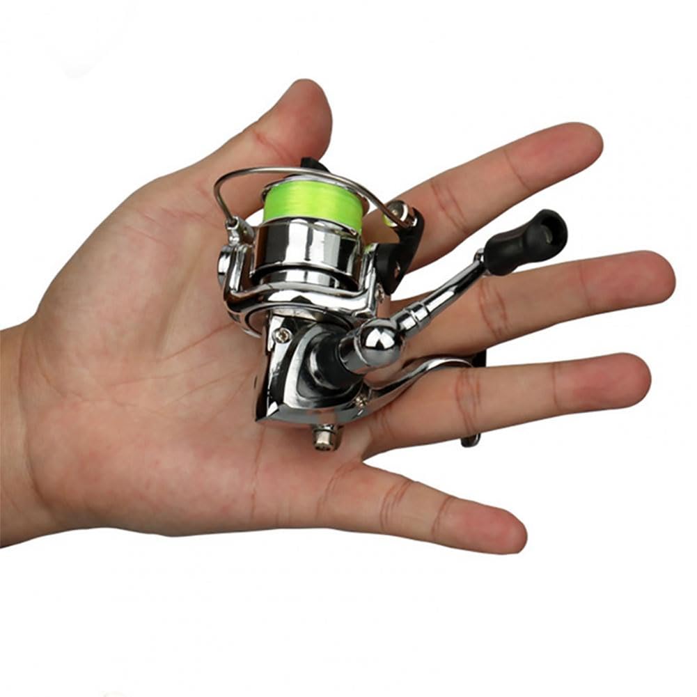 Garvee Canna da pesca sul ghiaccio e mulinello Combo IZ-XM Mini Attrezzatura da pesca sul ghiaccio in acciaio inossidabile per esterni 38 cm